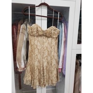 Snake print mini dress